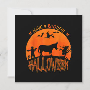 Cartão De Festividades Burro - Feliz Halloween  Presente engraçado e assu