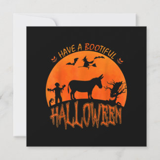 Cartão De Festividades Burro - Feliz Halloween| Presente Engraçado e Assu