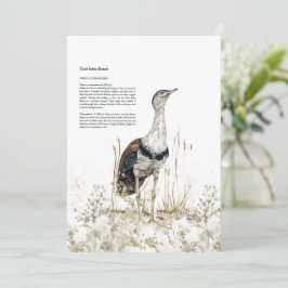 Cartão De Festividades Bustard Excelente Indígena Pintada à Mão