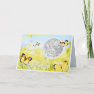 Cartão De Festividades Butterfly Garden - Template