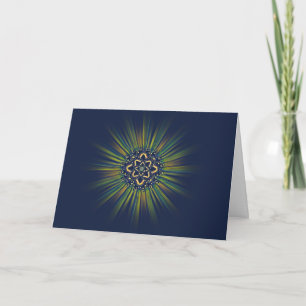 Cartão De Festividades Butterfly Light Mandala Winter Solstice Card