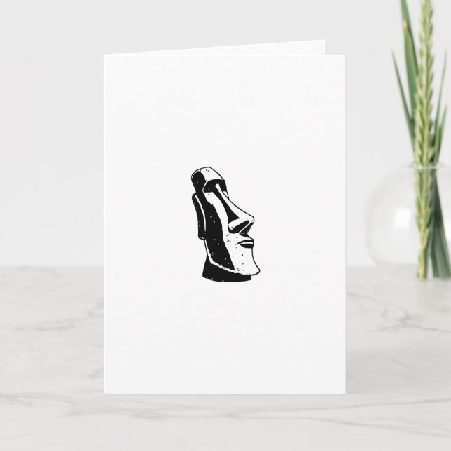 Cartão De Festividades Cabeça da Ilha de Páscoa (Frente)