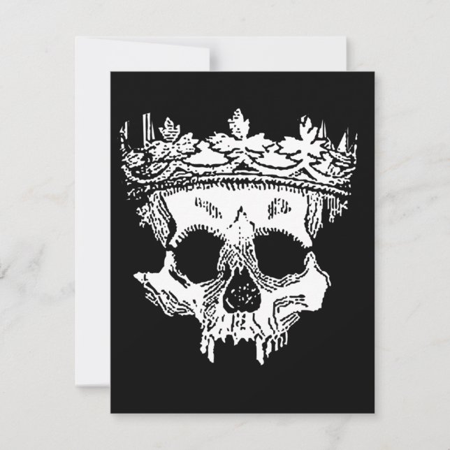 Cartão De Festividades Cabeça de Esqueleto Assustadora num (Frente)