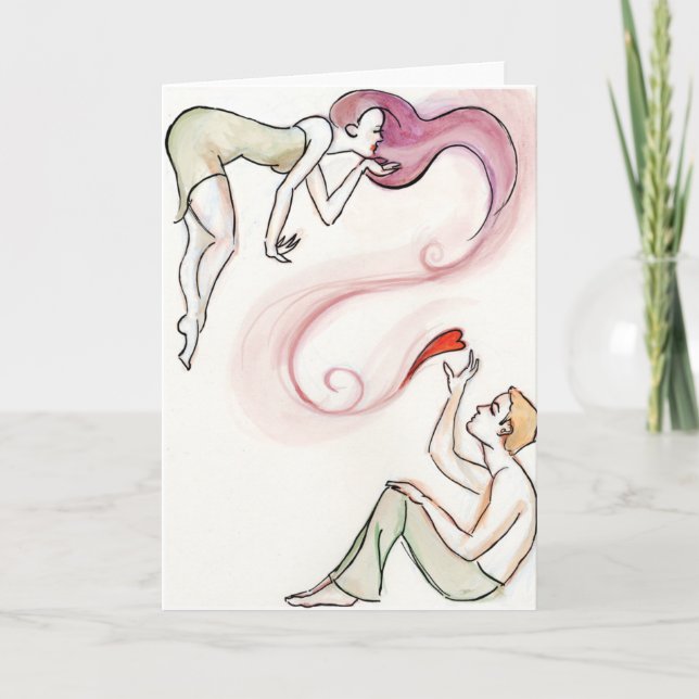 Cartão De Festividades Cabeça durante calcanhares 2 (Frente)