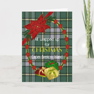 Cartão De Festividades Cabo Breton Original Tartan Provincial