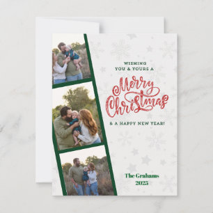Cartão De Festividades Cabra de Foto, Natal Férias no Estilo Faixa de Pol