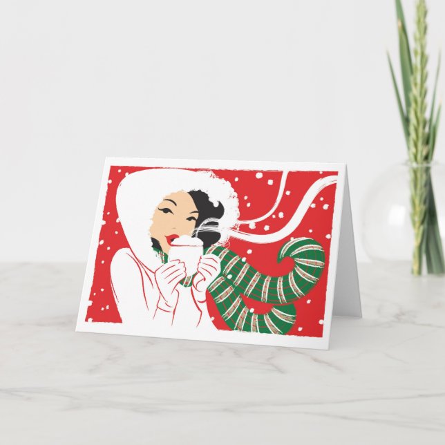 Cartão De Festividades Cacau quente (Frente)