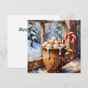 Cartão De Festividades Cacau quente de Natal com marshmallows torrados
