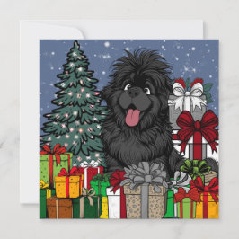 Cartão De Festividades Cachorrinho Terra Nova comprador compulsivo
