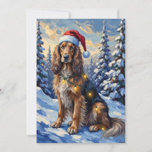 Cartão De Festividades Cachorro Afegão Elegante Natal Magnífico de Natal
