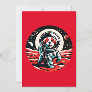 Cartão De Festividades Cachorro Astronauta - Aventura Espacial Canino Cós