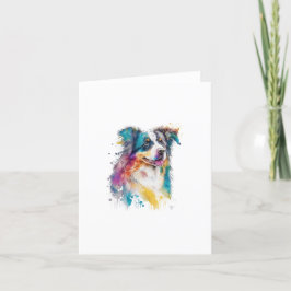 Cartão De Festividades Cachorro Australiano Em Aquarela E Caneta