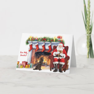 Cartão De Festividades Cachorro Boykin Spaniel Presente de Papai Noel Nat