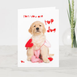 Cartão De Festividades Cachorro Cão Ouro Retriever Namorados