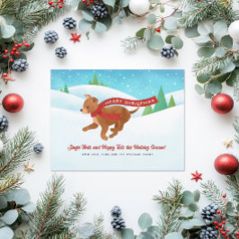 Cartão De Festividades Cachorro Chinhuahua Cachorro Bonito Natal