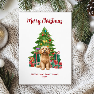 Cartão De Festividades Cachorro Cockapoo Fofo de Natal