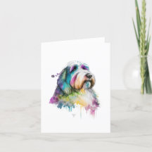 Cachorro Collie Em Aquarela E Caneta