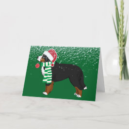Cartão De Festividades Cachorro de Montanha Bernese Personalizado