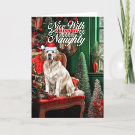 Cartão De Festividades Cachorro de Papai noel espanhol Cachorro de Natal 