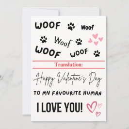 Cartão De Festividades Cachorro Dia de os namorados Engraçado