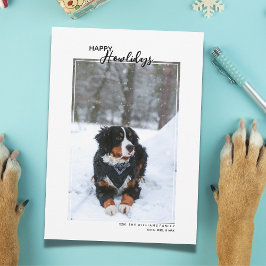 Cartão De Festividades Cachorro Feliz Férias de Comoção Pet Foto