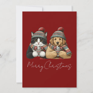 Cartão De Festividades Cachorro & Gato Cozy Cacau