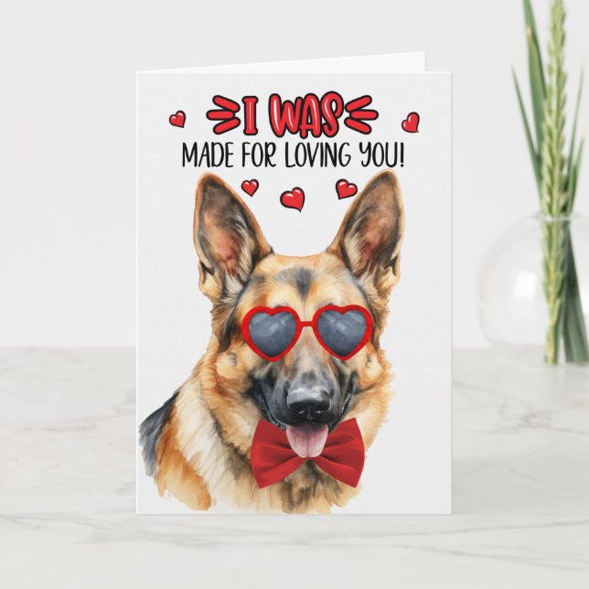 Cartão De Festividades Cachorro german shepherd feito por amar seu Namora (Frente)
