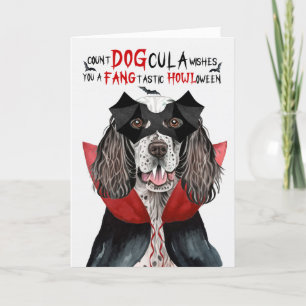 Cartão De Festividades Cachorro Inglês Contagem Engraçada DOGula Hallowee