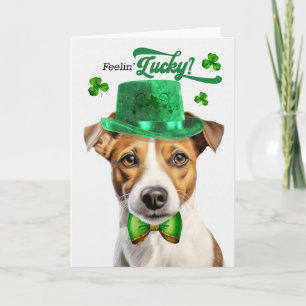 Cartão De Festividades Cachorro Jack Russell Lisa Dia de São Patrício Sor