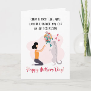Cartão De Festividades Cachorro Personalizado Mãe Feliz dia de as mães 