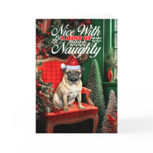 Cachorro Pug Natal Mal ou Bem Comportado
