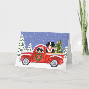 Cartão De Festividades Cachorro Vermelho Personalizado Cães de Natal