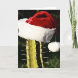 Cartão De Festividades Cacto do Feliz Natal