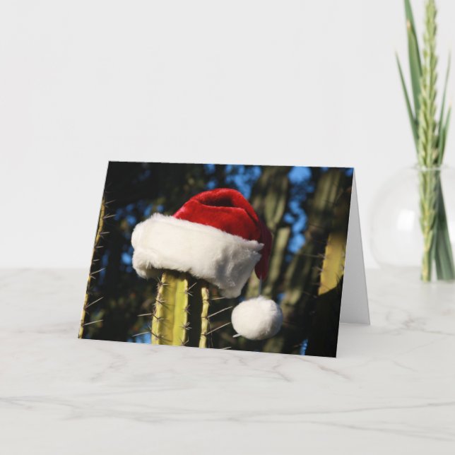 Cartão De Festividades Cacto Feliz Natal (Frente)