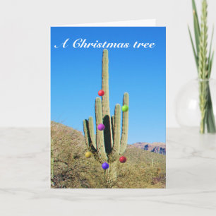 Cartão De Festividades Cactus Christmas Card