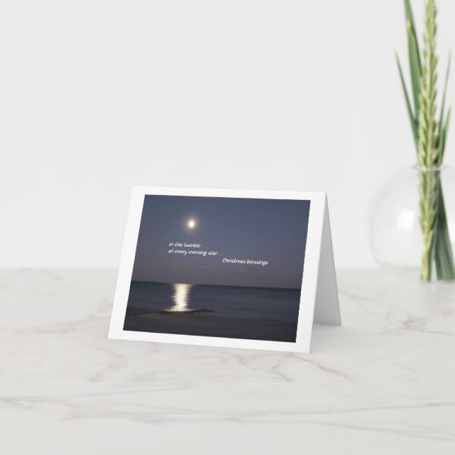 Cartão De Festividades Cada Natal da estrela de noite (Frente)