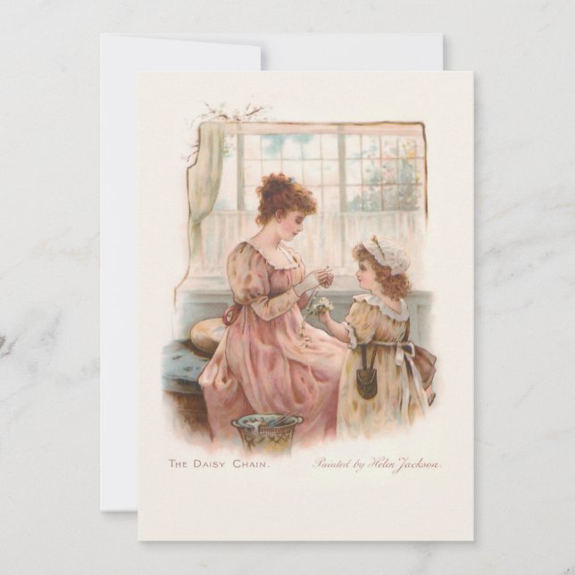Cartão De Festividades Cadeias de margaridas de Fazeres-da-mãe e criança (Frente)