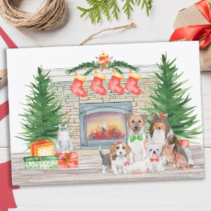 Cartão De Festividades Cães Cães Cães Cachorros Cachorros Gatinhos Lar