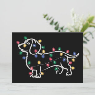 Cartão De Festividades Cães Dachshund Árvore Natal Pet Cão