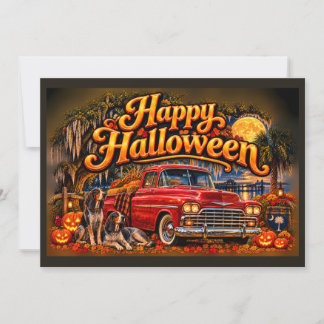 Cartão De Festividades Cães de caça de Halloween da Carolina do Sul em ca