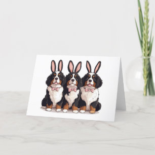Cartão De Festividades Cães de Montanha Bernese páscoas
