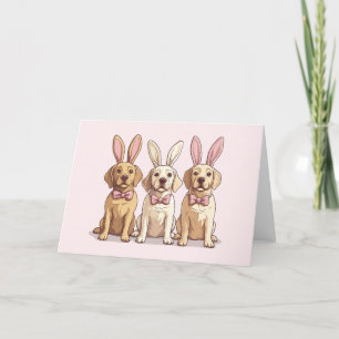 Cartão De Festividades Cães de varejo Labrador Amarelo páscoa