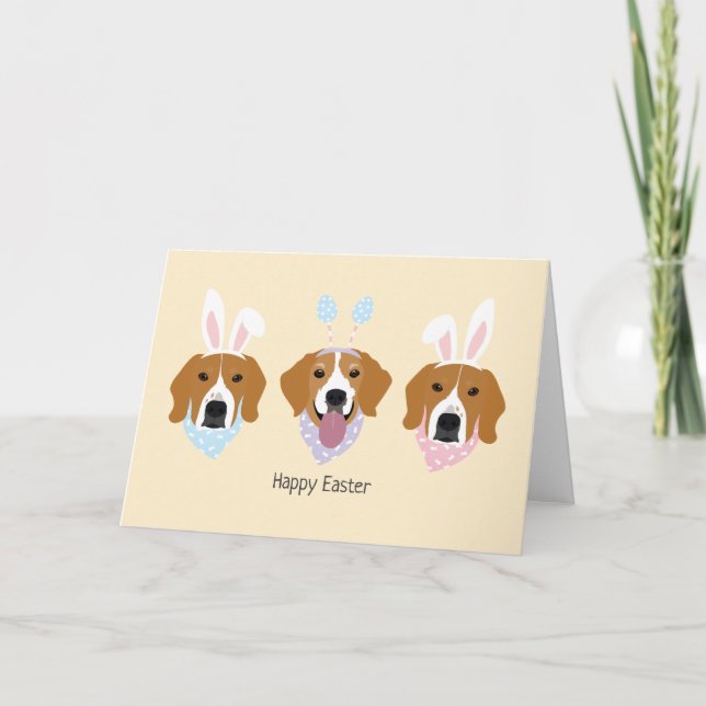 Cartão De Festividades Cães felzs pascoa (Frente)