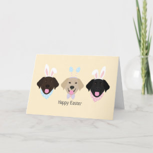 Cartão De Festividades Cães felzs pascoa Labrador Retriever