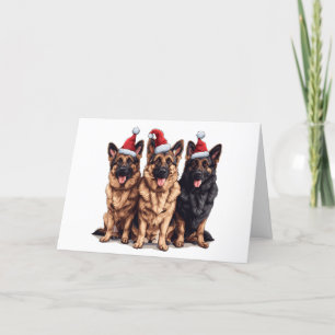 Cartão De Festividades Cães Papais noeis de Natal