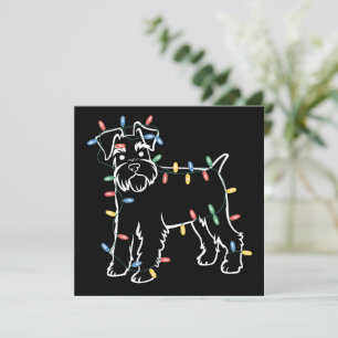Cartão De Festividades Cães Schnauzer Árvore Natal Pet Animal Cão 