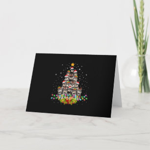 Cartão De Festividades Cães Schnauzer Árvore Natal Suéter Natal Pet