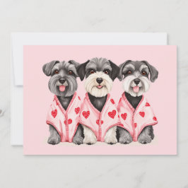 Cartão De Festividades Cães Schnauzer no Dia dos Namorados