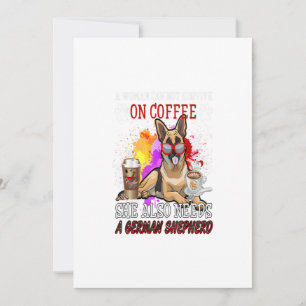 Cartão De Festividades Café E Cachorro - Café E Presente De Pastor Alemão