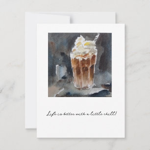 Cartão De Festividades café gelado Frappuccino